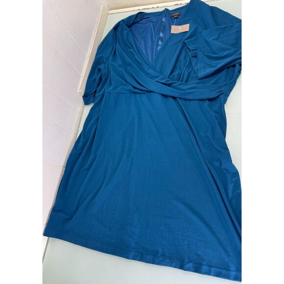 J.Jill Dress Plus Size 4X J Jill Wearever Draped Twist Front Short Sleeve NWT - Picture 10 of 12